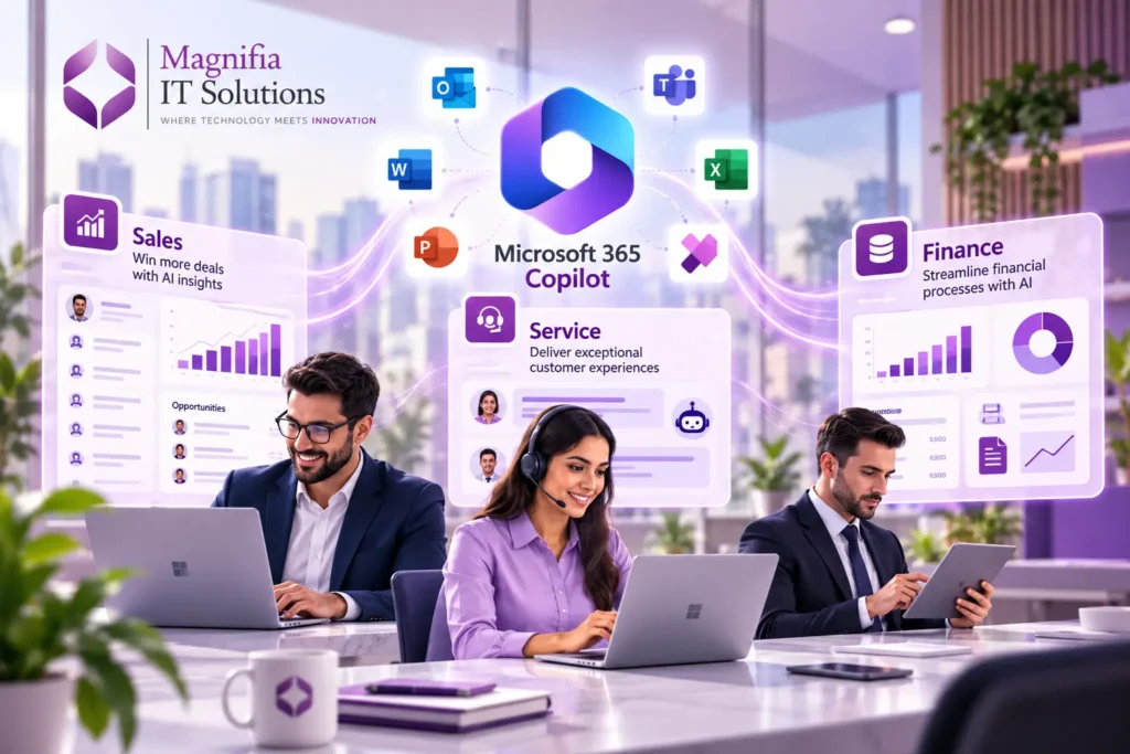 Microsoft 365 Copilot for Sales, Service and Finance with AI-powered business productivity